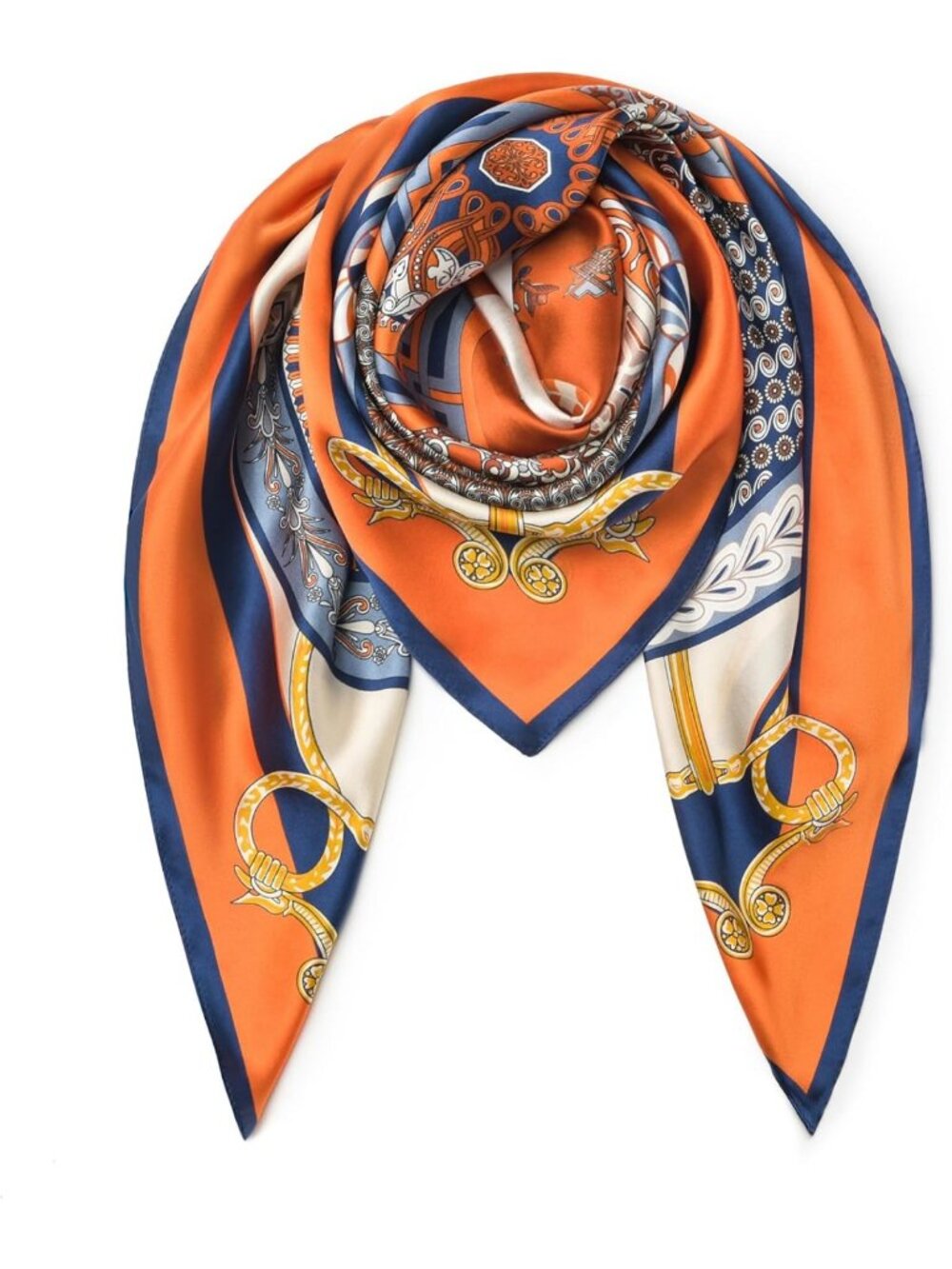 Luxurious 100% Pure Mulberry Silk Scarf - Large Square Lightweight Hair Wrap
